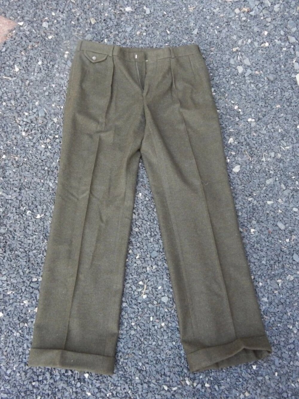 Vintage Polo Ralph Lauren WOOL Pleated Trousers 34W Pants Suspenders USA